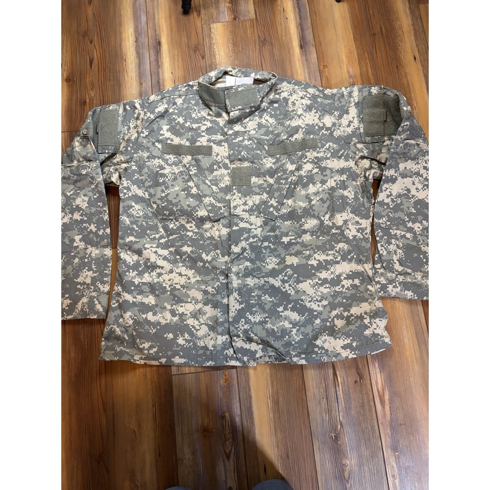 Army Jacket Mens L Green Digital Camo Ripstop Military Tactical BDU Combat NEW